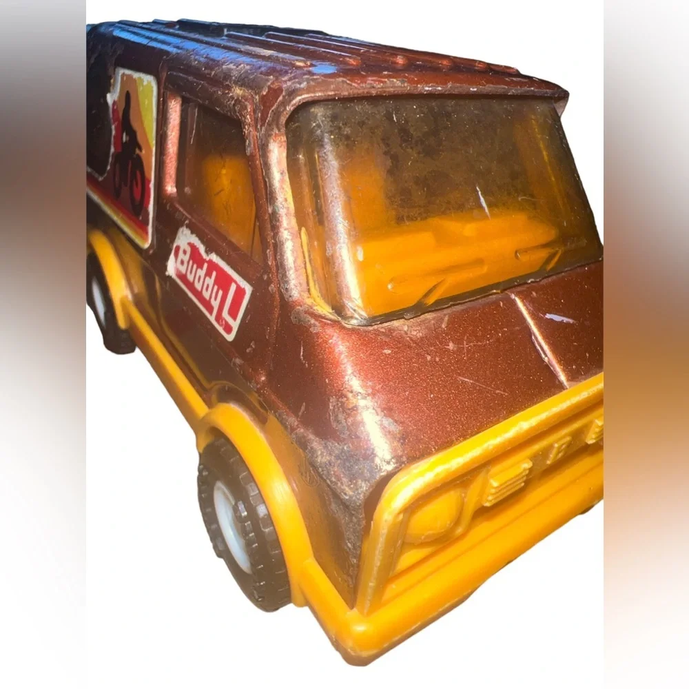 Vintage Buddy‎ L Brown & Copper Van Pressed Steel & Plastic Bubble Window 5